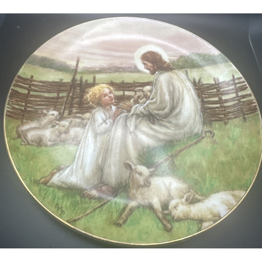 Vtg 1988 "The Lord's My Shepherd" Collector Plate – W.S. George China No 19240 F